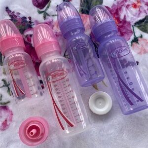 Dr. Brown's Pink and Purple Baby Bottles Set 4oz./8oz.